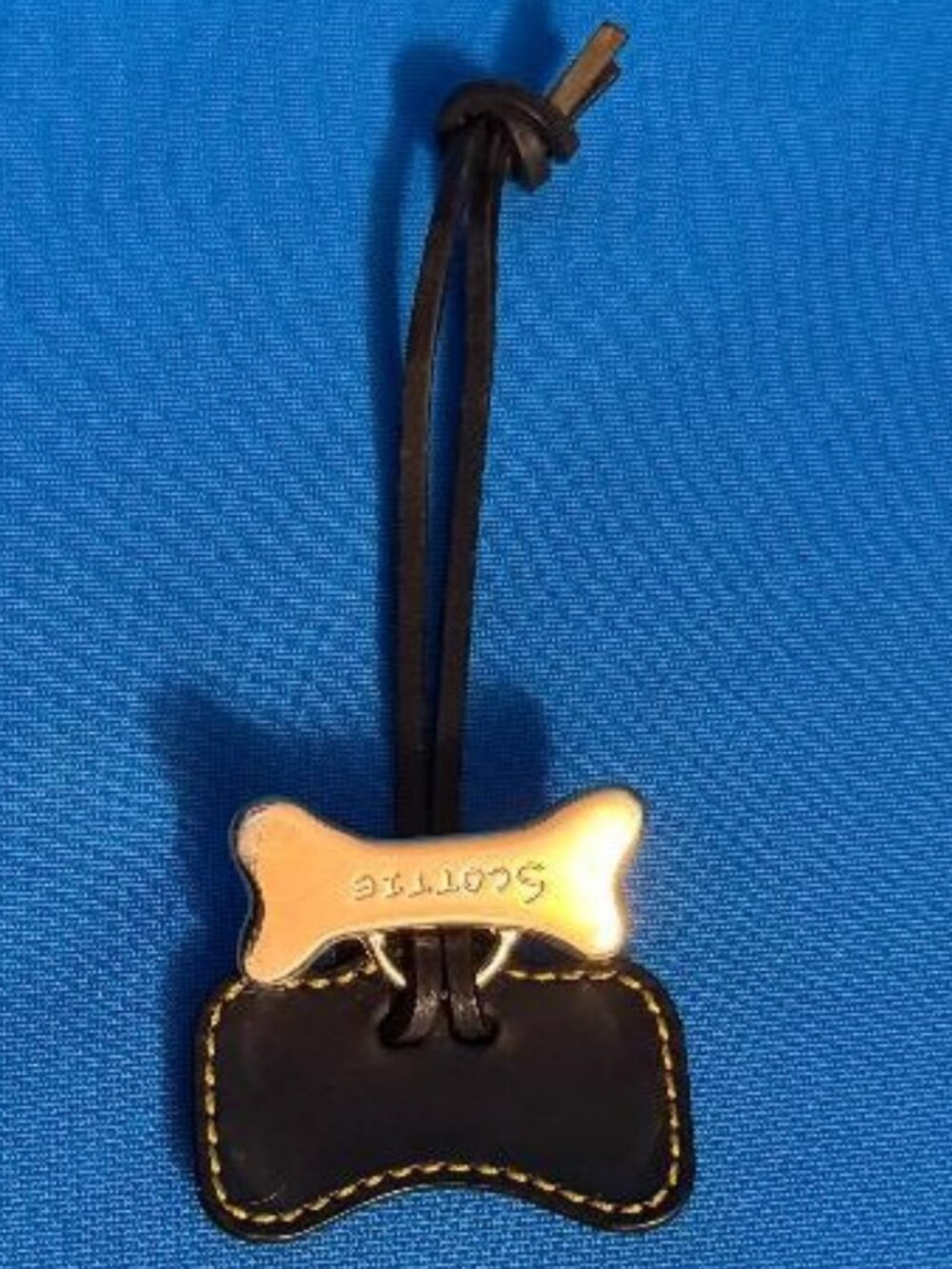 VINTAGE DOONEY & BOURKE SCOTTIE DOG BONE HANG TAG BAG CHARM ( SCOTTISH TERRIER ) - Picture 8 of 12